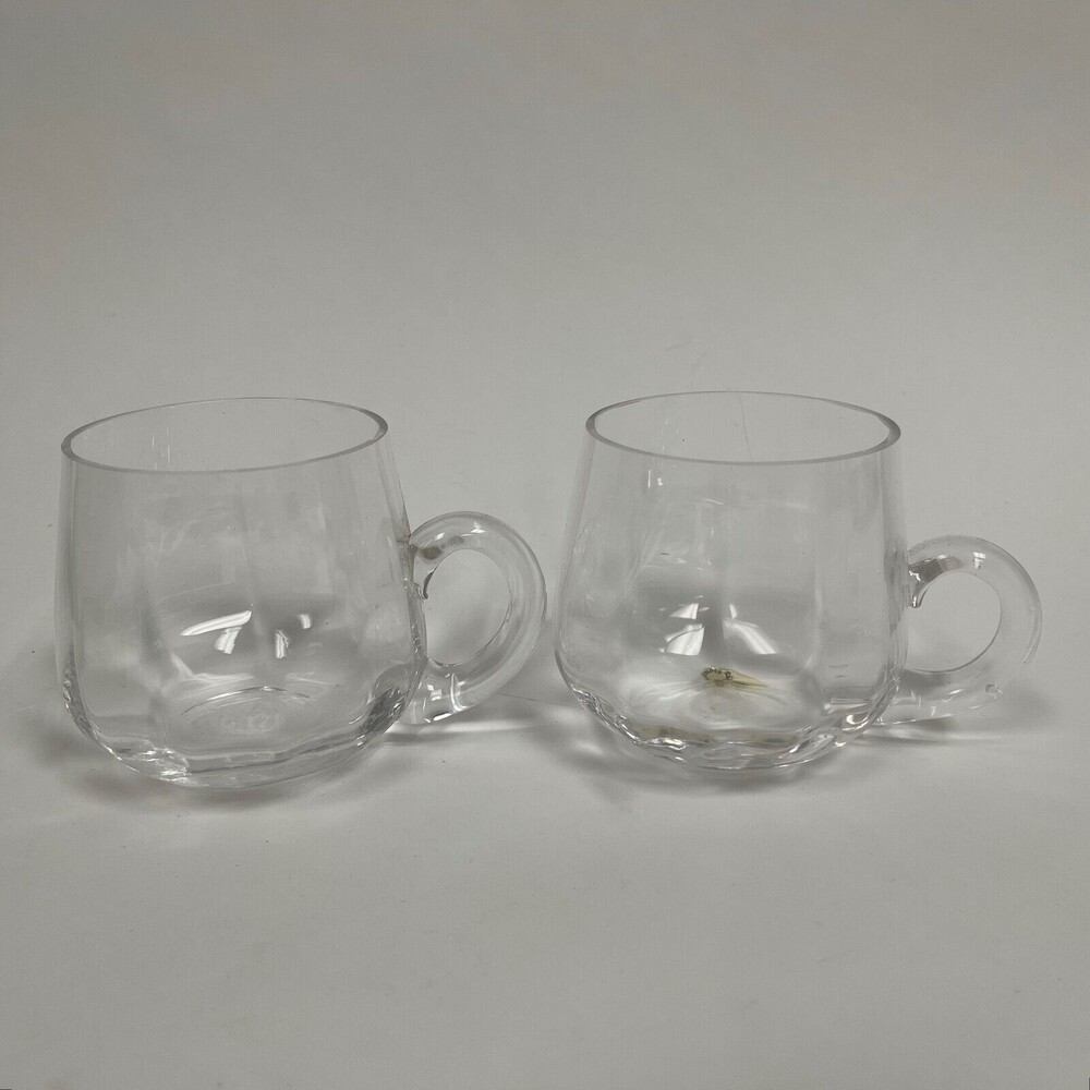 Artland Crystal Simplicity Handblown Clear Glass Cups Lot of 2